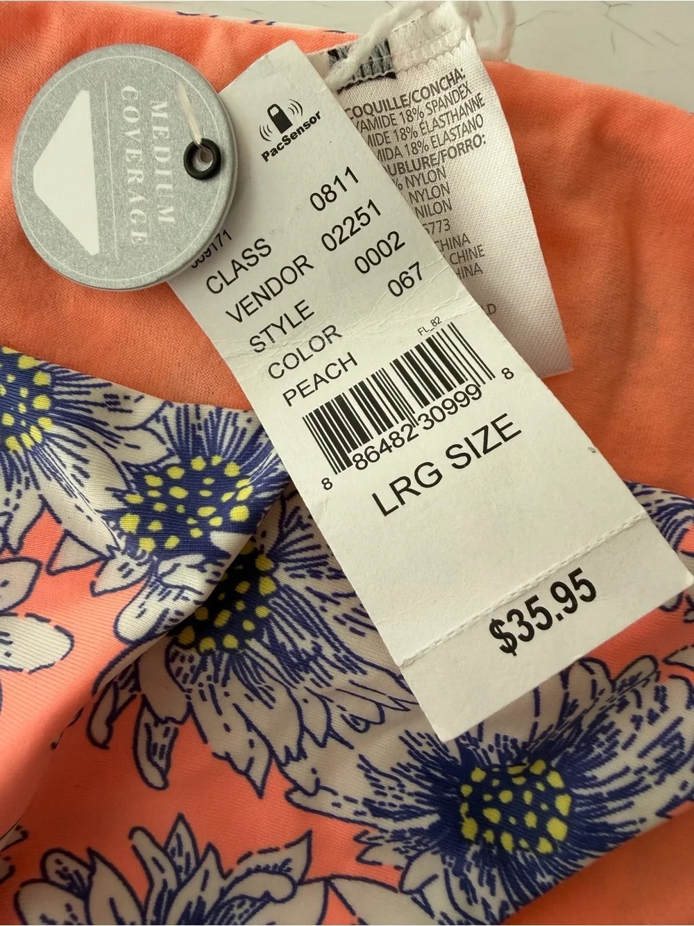 O'Neill Floral Tie-Side Bikini Bottoms Size L